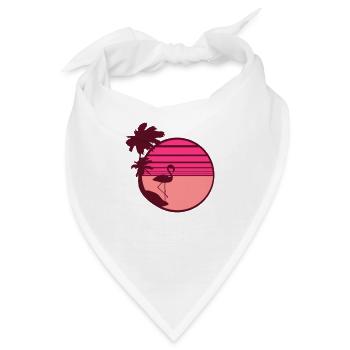 sommer sonne strand palmen insel urlaub ferien mee - Bandana - Weiß - Vorne