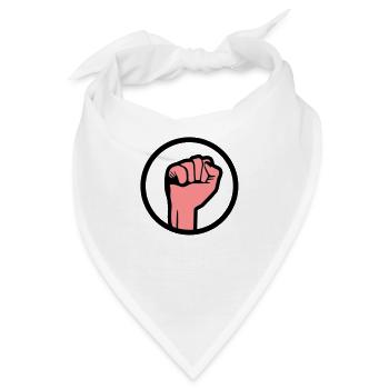 Faust, Demonstration, Protest - Bandana - Weiß - Vorne