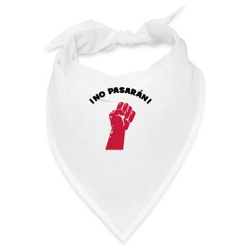 No Pasaran - Sie kommen nicht durch! - Bandana - Weiß - Vorne