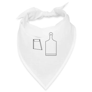 brett_und_schaber_1c_vektor - Bandana - Weiß - Vorne