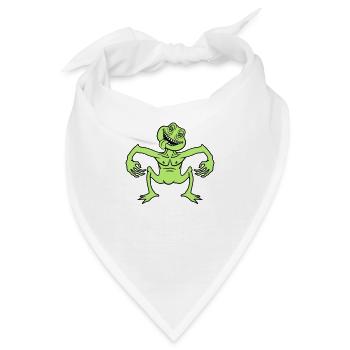 verrueckt daemon gnom klein horror halloween gesic - Bandana - Weiß - Vorne