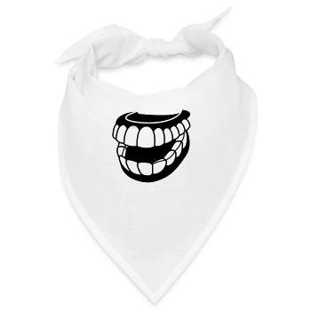 Ein Gebiss mit Zähnen - Bandana - Weiß - Vorne