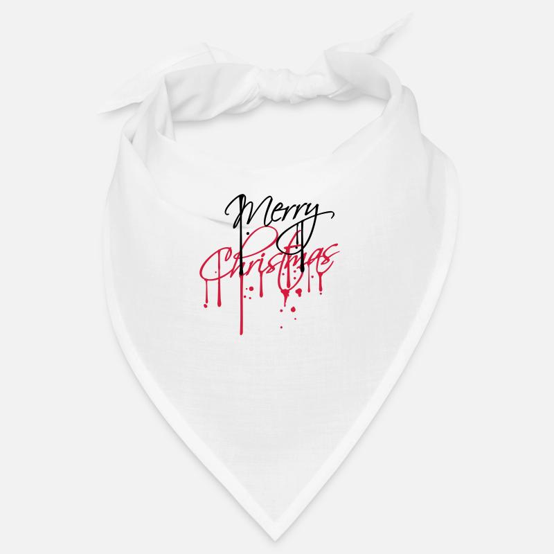 drop graffiti spray stamp merry christmas white Bandana