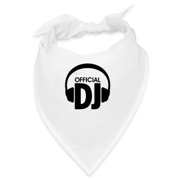 Official DJ discjockey * Disc Jockey dj - Bandana - Weiß - Vorne
