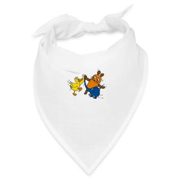 Maus, Elefant und Ente High-Five - Bandana - Weiß - Vorne