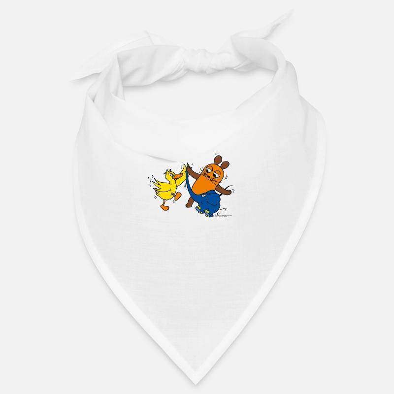 Mouse, Elephant and Duck High-Five - Bandana - white
