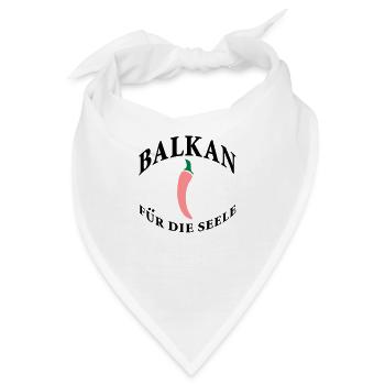 balkan für die seele - Bandana - Weiß - Vorne