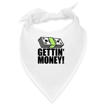 buendel geldscheine dollar gettin money zeichen ge - Bandana - Weiß - Vorne