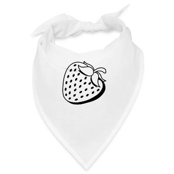 fruchtig erdbeere lecker obst beeren hunger essen - Bandana - Weiß - Vorne