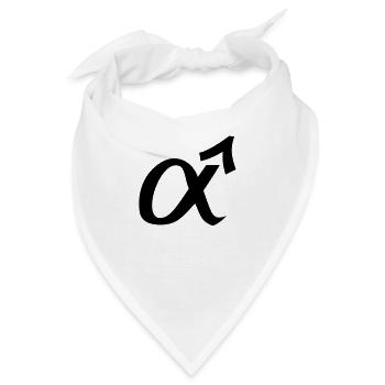 Alpha Männchen - Bandana - Weiß - Vorne
