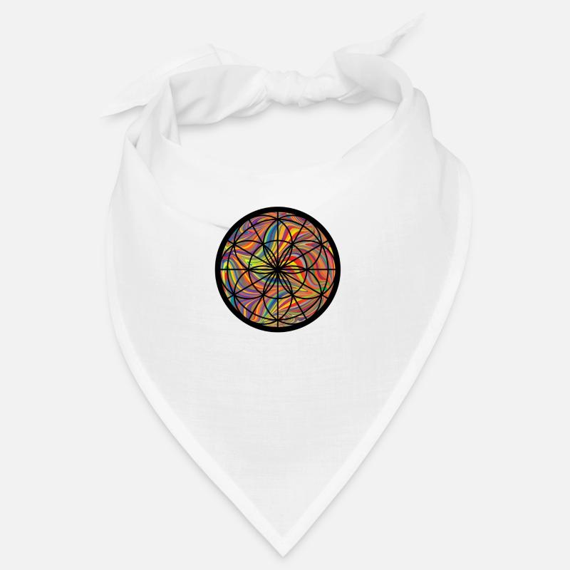 Blume des Lebens - Bandana - Weiß