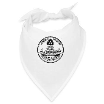Allsehendes Auge Gottes, Pyramide, Dollar, Horus - Bandana - Weiß - Vorne