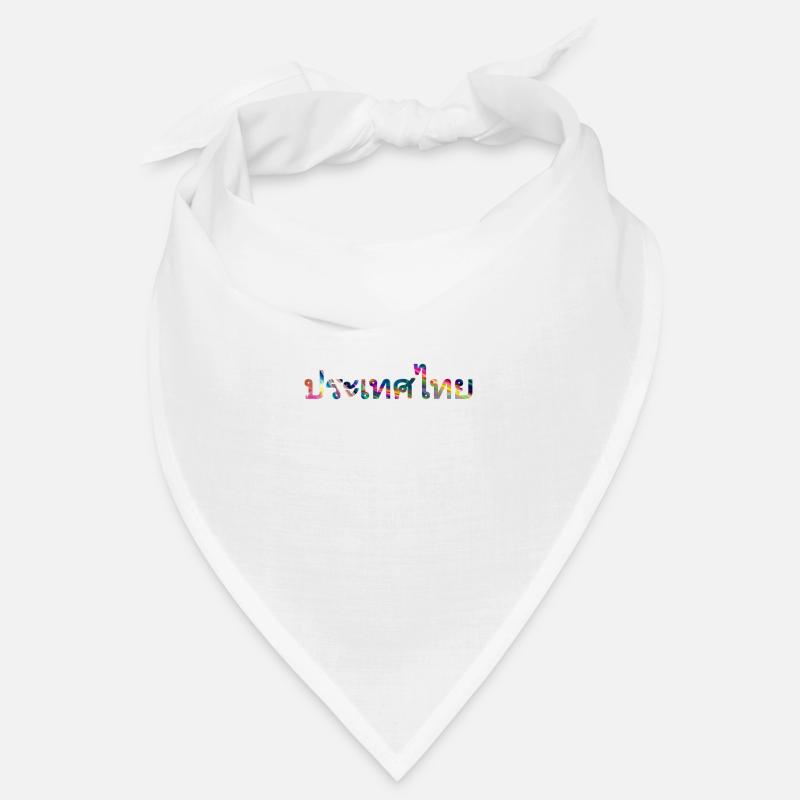 Thaïlande - script thaï coloré - Bandana - blanc