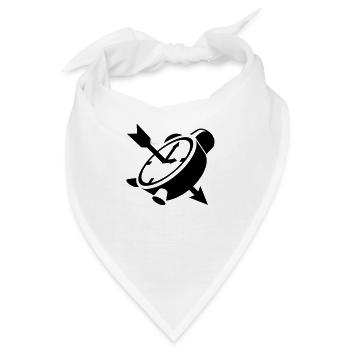 Eine Wecker mit einem Pfeil - Bandana - Weiß - Vorne