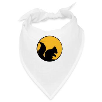 mond nacht sonne kreis rund logo silhouette schwar - Bandana - Weiß - Vorne