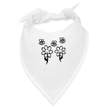 Bienchen und Blümchen - Bandana - Weiß - Vorne