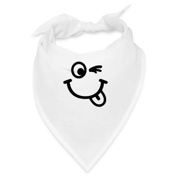 Smiley - Bandana - Weiß - Vorne