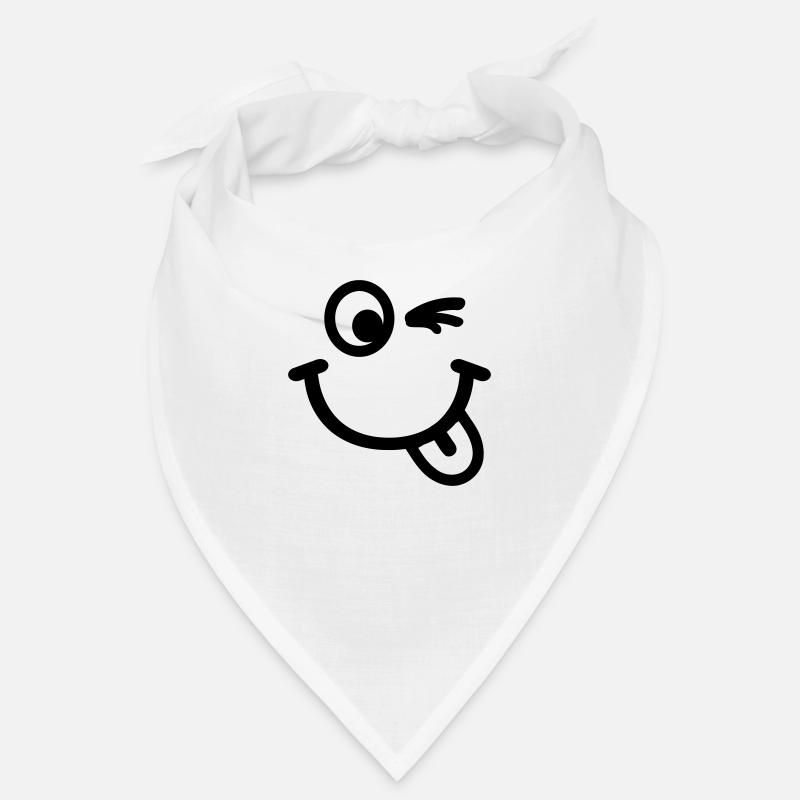 Smiley - Bandana - white