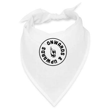 ab und nach oben - Bandana - Weiß - Vorne
