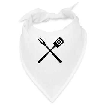 Grillen Besteck - Bandana - Weiß - Vorne