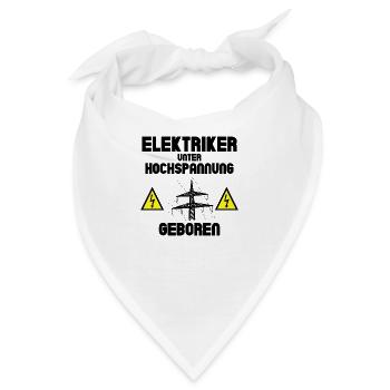 Elektriker werden geboren unter Hochspannung - Bandana - Weiß - Vorne