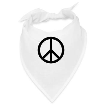 Peace - Bandana - Weiß - Vorne
