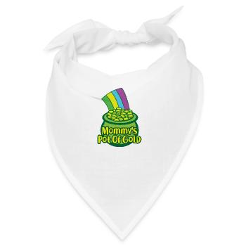 Gold St. Patricks Day Geschenk Mommy Mama Mutter - Bandana - Weiß - Vorne