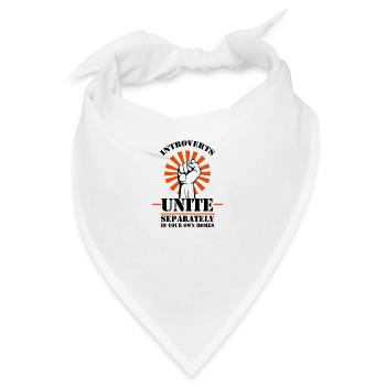 Introverts unite Spruch schuechtern - Bandana - Weiß - Vorne