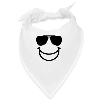Smiley - Bandana - Weiß - Vorne