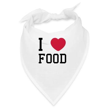 i heart food - Bandana - Weiß - Vorne