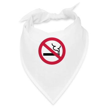 Nichtraucher - Bandana - Weiß - Vorne