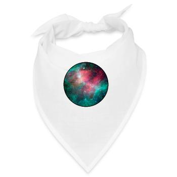 Galaxy - Space - Sterne - Cosmic - Kunst - - Bandana - Weiß - Vorne