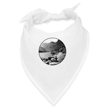 Natur - Berge - Fotografie - schwarz und weiß - Bandana - Weiß - Vorne