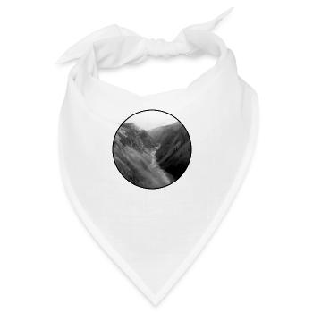 Natur - Berge - Fotografie - schwarz und weiß - Bandana - Weiß - Vorne