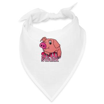 sau stark - Bandana - Weiß - Vorne