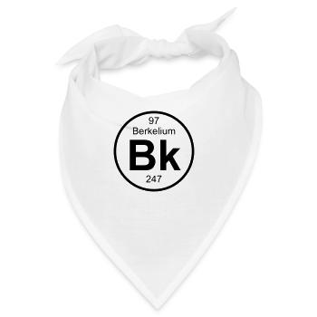 Element 97 - bk (berkelium) - Full (round) - Bandana - Weiß - Vorne