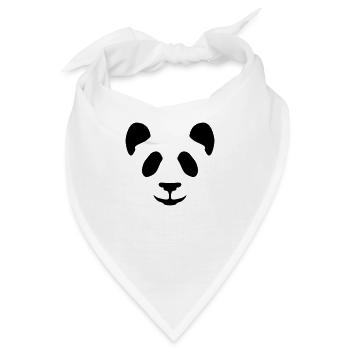 Panda Face - Bandana - Weiß - Vorne