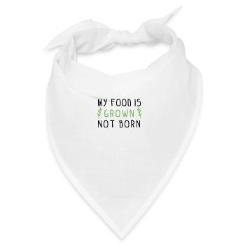 Vegan Gesundes Essen Fleischfrei Geschenk - Bandana - Weiß - Vorne