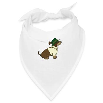 bayerischer Dackelbua - Bandana - Weiß - Vorne