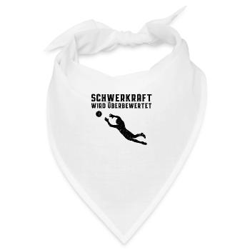 Torwart Schwerkraft Sprung Geschenk - Bandana - Weiß - Vorne