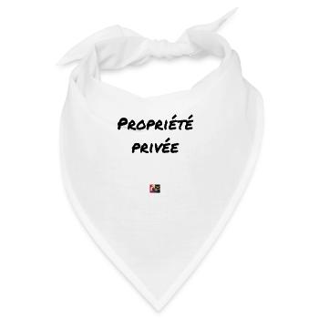 Private Property - Wortspiele Francois Ville - Bandana - Weiß - Vorne