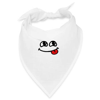 Sprache lächeln Freude Glück smile - Bandana - Weiß - Vorne