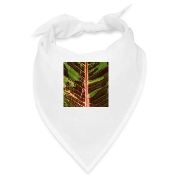 Bananen Blatt Aquarell - Bandana - Weiß - Vorne