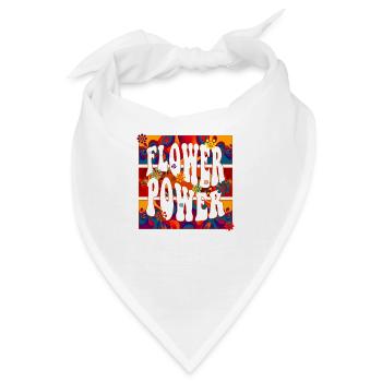 flower power feeling - Bandana - Weiß - Vorne