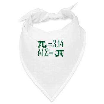 Pi 3,14 Pi Day Geschenk - Bandana - Weiß - Vorne