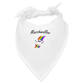Marshmallow Marshmallows Süß Süßigkeit Kinder - Bandana - Weiß - Vorne