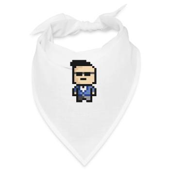 8-Bit-Style - Bandana - Weiß - Vorne