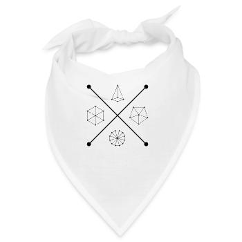 Geometrie - Bandana - Weiß - Vorne