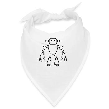 Robot Man - Bandana - Weiß - Vorne