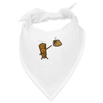 döner im brot kebab - Bandana - Weiß - Vorne